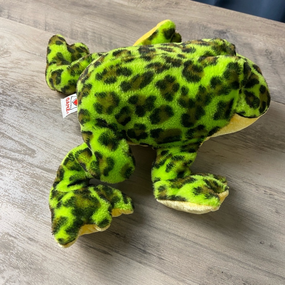 Ganz Webkinz Bullfrog Green Black Plush Stuffed Animal HM114 No Code 8"‎ - Picture 6 of 8